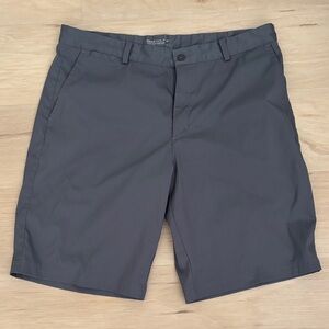 Nike Men's Charcoal Flat-Front Performance Shorts